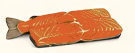 Two salmon fillets on a tray.